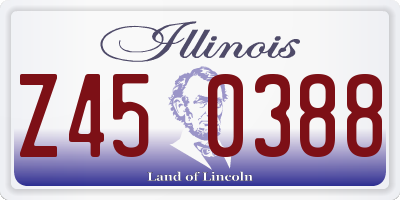 IL license plate Z450388