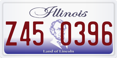 IL license plate Z450396