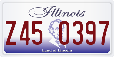 IL license plate Z450397