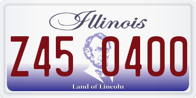 IL license plate Z450400