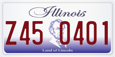 IL license plate Z450401