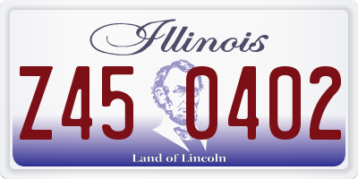 IL license plate Z450402