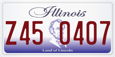 IL license plate Z450407