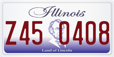 IL license plate Z450408