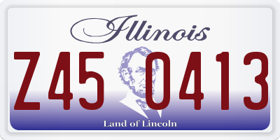 IL license plate Z450413