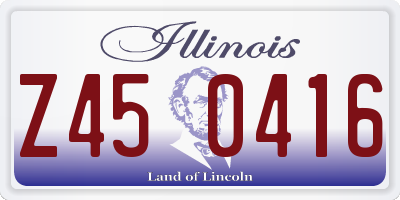 IL license plate Z450416