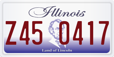 IL license plate Z450417