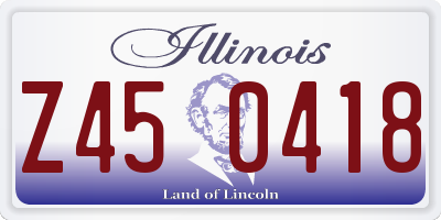 IL license plate Z450418