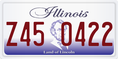 IL license plate Z450422