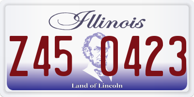 IL license plate Z450423