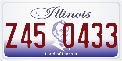 IL license plate Z450433