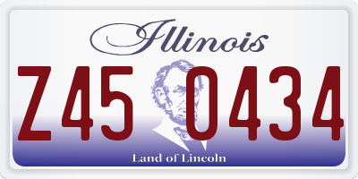 IL license plate Z450434