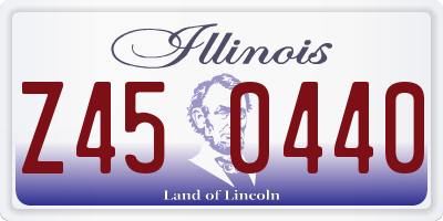 IL license plate Z450440