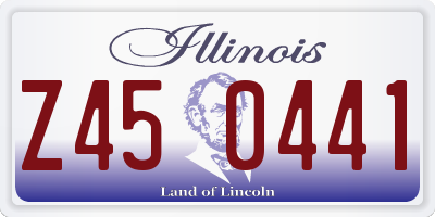 IL license plate Z450441