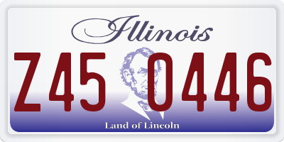 IL license plate Z450446