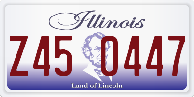 IL license plate Z450447