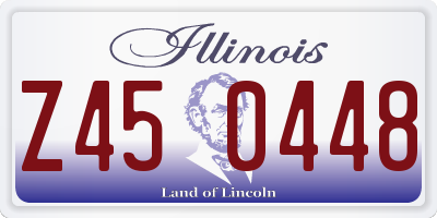 IL license plate Z450448