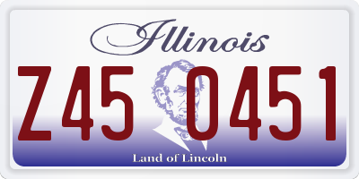 IL license plate Z450451