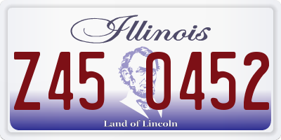 IL license plate Z450452