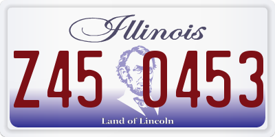 IL license plate Z450453