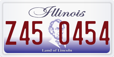 IL license plate Z450454