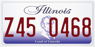 IL license plate Z450468