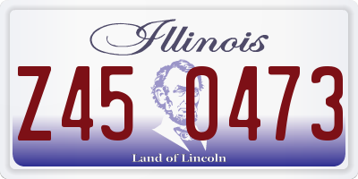 IL license plate Z450473