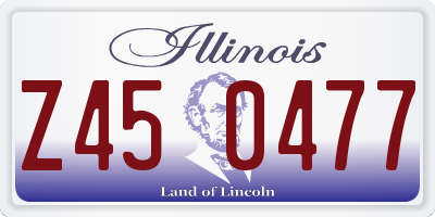 IL license plate Z450477