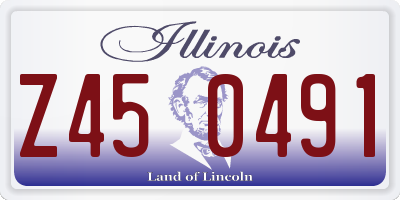 IL license plate Z450491