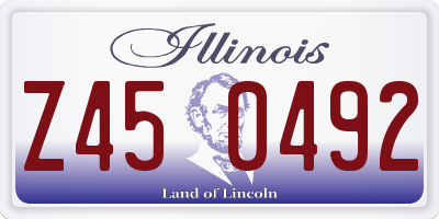 IL license plate Z450492