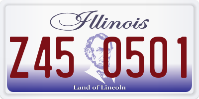 IL license plate Z450501
