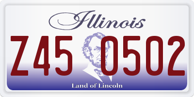 IL license plate Z450502