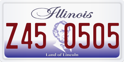 IL license plate Z450505