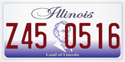 IL license plate Z450516