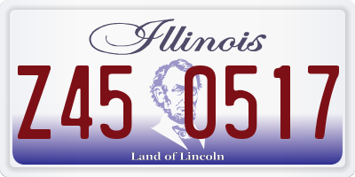 IL license plate Z450517