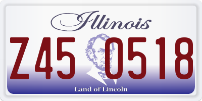 IL license plate Z450518
