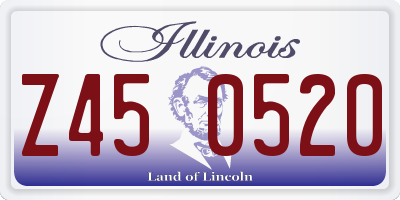 IL license plate Z450520