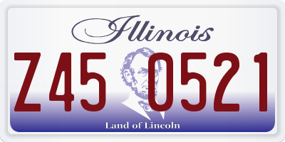 IL license plate Z450521