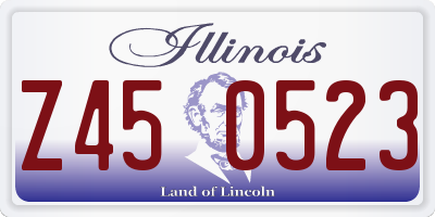 IL license plate Z450523