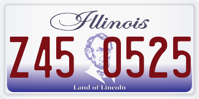 IL license plate Z450525