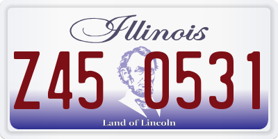 IL license plate Z450531