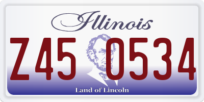 IL license plate Z450534