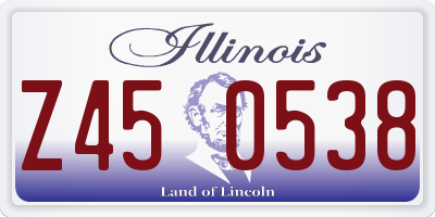 IL license plate Z450538
