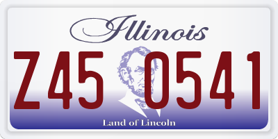 IL license plate Z450541
