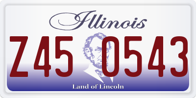 IL license plate Z450543
