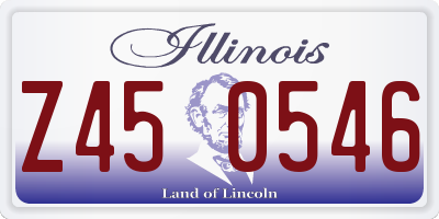 IL license plate Z450546
