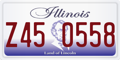 IL license plate Z450558
