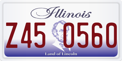 IL license plate Z450560