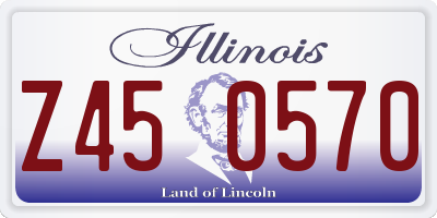 IL license plate Z450570