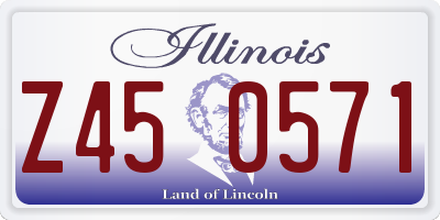 IL license plate Z450571